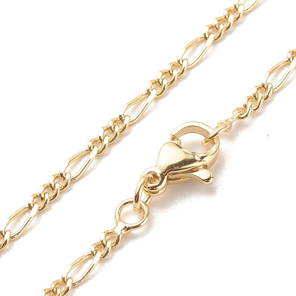 PandaHall Brass Figaro Chains Necklace for Women, Cadmium Free & Lead Free, Real 18K Gold Plated, 17.52 inch(44.5cm) Brass
PandaHall Brass Figaro Chains Necklace for Women, Cadmium Free & Lead Free, Real 18K Gold Plated, 17.52 inch(44.5cm) Brass