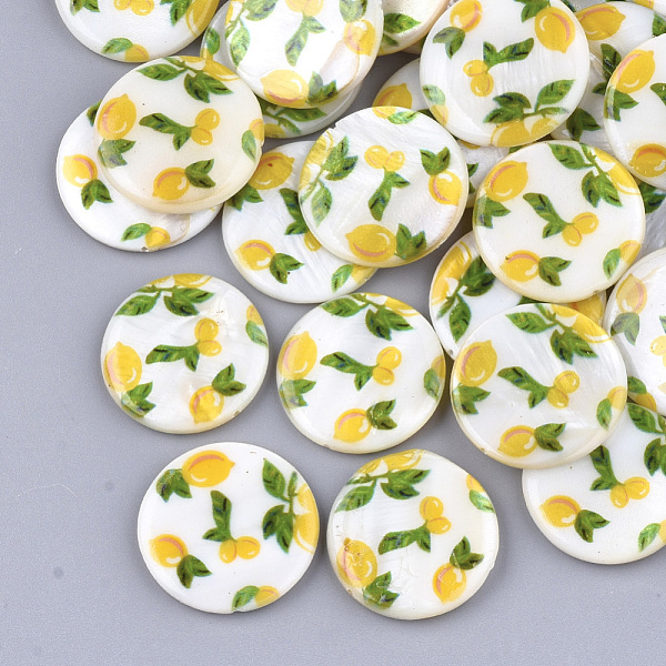 PandaHall Printed Freshwater Shell Beads, Flat Round with lemon Pattern, Gold, 23.5~24.5x2.5~4.5mm, Hole: 0.6~1mm Freshwater Shell Flat...
PandaHall Printed Freshwater Shell Beads, Flat Round with lemon Pattern, Gold, 23.5~24.5x2.5~4.5mm, Hole: 0.6~1mm Freshwater Shell Flat...