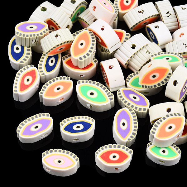 PandaHall Handmade Polymer Clay Beads, Eye, Mixed Color, 6~8x9.5~12x4~5mm, Hole: 1.6mm Polymer Clay Eye Multicolor
PandaHall Handmade Polymer Clay Beads, Eye, Mixed Color, 6~8x9.5~12x4~5mm, Hole: 1.6mm Polymer Clay Eye Multicolor