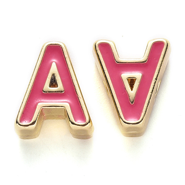 PandaHall Rack Plating Alloy Enamel Beads, Cadmium Free & Nickel Free & Lead Free, Light Gold, Camellia, Letter.A, A: 10x8.5x4.5mm, Hole..., Pink
PandaHall Rack Plating Alloy Enamel Beads, Cadmium Free & Nickel Free & Lead Free, Light Gold, Camellia, Letter.A, A: 10x8.5x4.5mm, Hole..., Pink