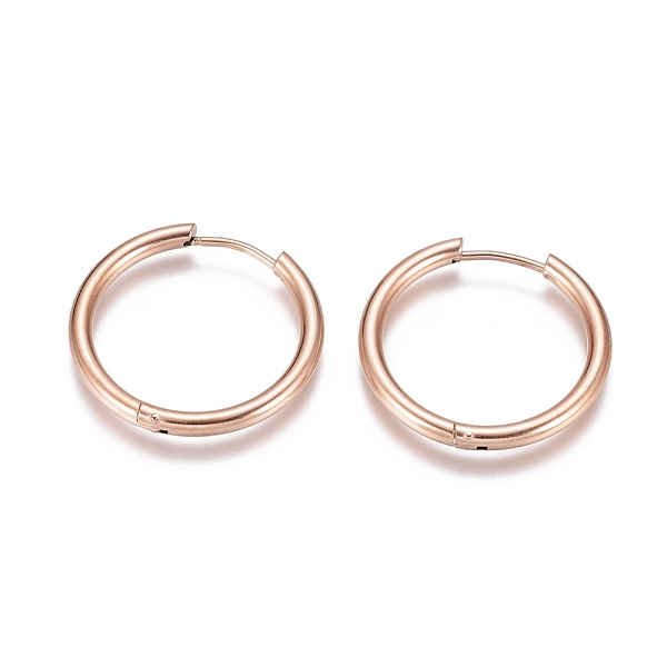 PandaHall Ion Plating(IP) 304 Stainless Steel Huggie Hoop Earrings, with 316 Surgical Stainless Steel Pin, Ring, Rose Gold, 25x2.5mm, 10...
PandaHall Ion Plating(IP) 304 Stainless Steel Huggie Hoop Earrings, with 316 Surgical Stainless Steel Pin, Ring, Rose Gold, 25x2.5mm, 10...