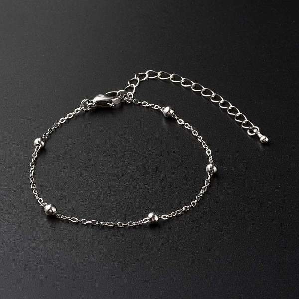 PandaHall Brass Satellite Chain Bracelets, Stainless Steel Color, 7.40 inch(18.8cm) Brass
PandaHall Brass Satellite Chain Bracelets, Stainless Steel Color, 7.40 inch(18.8cm) Brass