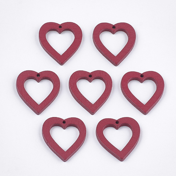 PandaHall Painted Poplar Wood Pendants, Heart, Crimson, 25x23x3mm, Hole: 1.5mm Wood Heart Pink
PandaHall Painted Poplar Wood Pendants, Heart, Crimson, 25x23x3mm, Hole: 1.5mm Wood Heart Pink