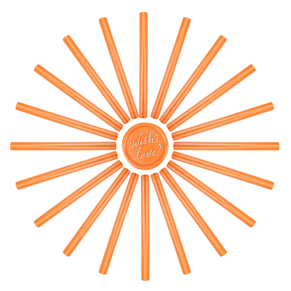 PandaHall Sealing Wax Sticks, for Retro Vintage Wax Seal Stamp, Dark Orange, 135x11x11mm Wax
PandaHall Sealing Wax Sticks, for Retro Vintage Wax Seal Stamp, Dark Orange, 135x11x11mm Wax