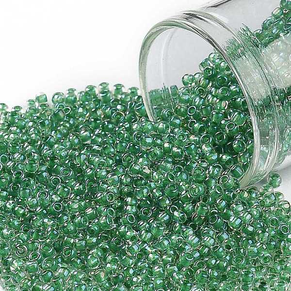 PandaHall TOHO Round Seed Beads, Japanese Seed Beads, (187) Inside Color Crystal/Shamrock Lined, 11/0, 2.2mm, Hole: 0.8mm, about 1110pcs/10g..., Green
PandaHall TOHO Round Seed Beads, Japanese Seed Beads, (187) Inside Color Crystal/Shamrock Lined, 11/0, 2.2mm, Hole: 0.8mm, about 1110pcs/10g..., Green