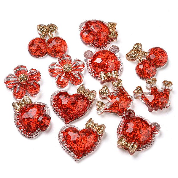 PandaHall Plastic Cabochons, with Glitter Powder, Mixed Shape, Mixed Shapes, 18~23x21~25x6.5~8mm Plastic Mixed Shapes Red
PandaHall Plastic Cabochons, with Glitter Powder, Mixed Shape, Mixed Shapes, 18~23x21~25x6.5~8mm Plastic Mixed Shapes Red