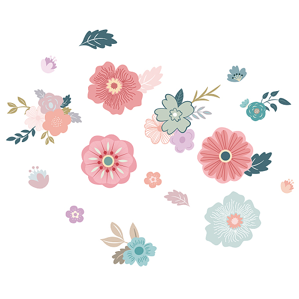 PandaHall PVC Wall Stickers, Rectangle, for Home Living Room Bedroom Decoration, Flower Pattern, 390x980mm Plastic Flower
PandaHall PVC Wall Stickers, Rectangle, for Home Living Room Bedroom Decoration, Flower Pattern, 390x980mm Plastic Flower