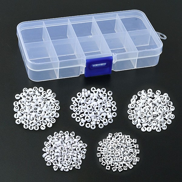 PandaHall 500Pcs 5 Styles Opaque Acrylic Beads, Cube/Flat Round/Heart, White, 6~7x3.5~6mm, Hole: 1.2~3.2mm, 100pcs/style Acrylic Mixed...
PandaHall 500Pcs 5 Styles Opaque Acrylic Beads, Cube/Flat Round/Heart, White, 6~7x3.5~6mm, Hole: 1.2~3.2mm, 100pcs/style Acrylic Mixed...