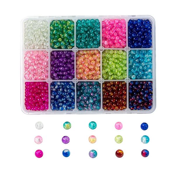 PandaHall Spray Painted Crackle Glass Beads Strands, Round, Mixed Color, 4mm, Hole: 1.1~1.3mm, 15 Colors, 200pcs/color, 3000pcs/box Glass..., Multicolor
PandaHall Spray Painted Crackle Glass Beads Strands, Round, Mixed Color, 4mm, Hole: 1.1~1.3mm, 15 Colors, 200pcs/color, 3000pcs/box Glass..., Multicolor