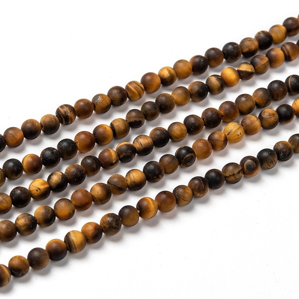 PandaHall Natural Frosted Tiger Eye Round Bead Strands, Grade A, 4mm, Hole: 1mm, about 87~93pcs/strand, 14.9~15.6 inch Tiger Eye Round
PandaHall Natural Frosted Tiger Eye Round Bead Strands, Grade A, 4mm, Hole: 1mm, about 87~93pcs/strand, 14.9~15.6 inch Tiger Eye Round