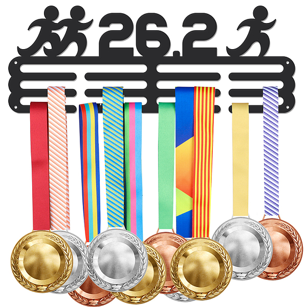 PandaHall Iron Medal Hanger Holder Display Wall Rack, 3-Line, with Screws, Black, Sports, 400x150mm Iron Sports Black
PandaHall Iron Medal Hanger Holder Display Wall Rack, 3-Line, with Screws, Black, Sports, 400x150mm Iron Sports Black