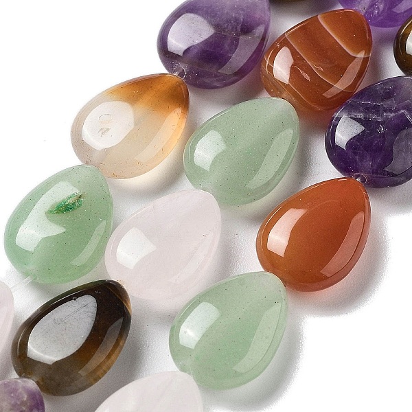 PandaHall Natural Amethyst & Quartz Crystal & Green Aventurine & Rose Quartz & Red Agate & Tiger Eye Beads Strands, Flat Teardrop...
PandaHall Natural Amethyst & Quartz Crystal & Green Aventurine & Rose Quartz & Red Agate & Tiger Eye Beads Strands, Flat Teardrop...