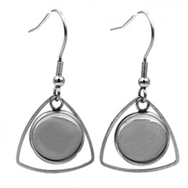 PandaHall Hollow Stainless Steel Earring Hooks, with Flat Round Cabochon Settings, Stainless Steel Color, Tray: 12mm Stainless Steel
PandaHall Hollow Stainless Steel Earring Hooks, with Flat Round Cabochon Settings, Stainless Steel Color, Tray: 12mm Stainless Steel