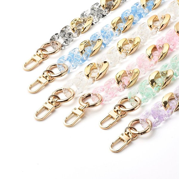 PandaHall Transparent Spary Paint Acrylic Linking Rings Bag Handles, with Zinc Alloy Swivel Clasps & Alloy Spring Gate Rings, for Bag..., Multicolor
PandaHall Transparent Spary Paint Acrylic Linking Rings Bag Handles, with Zinc Alloy Swivel Clasps & Alloy Spring Gate Rings, for Bag..., Multicolor