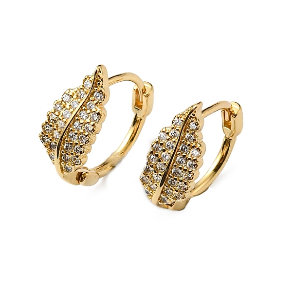 PandaHall Clear Cubic Zirconia Leaf Hoop Earring, Rack Plating Brass Jewelry, Cadmium Free & Lead Free, Real 18K Gold Plated, 13.5x13x6mm...
PandaHall Clear Cubic Zirconia Leaf Hoop Earring, Rack Plating Brass Jewelry, Cadmium Free & Lead Free, Real 18K Gold Plated, 13.5x13x6mm...