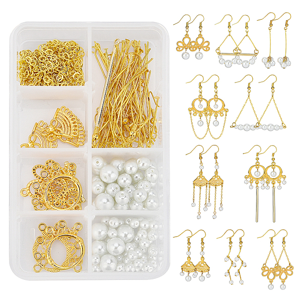 PandaHall SUNNYCLUE DIY Dangle Earring Making Kits, Alloy Pendants & Chandelier Components Links, 90Pcs Round Glass Pearl Beads, Brass...
PandaHall SUNNYCLUE DIY Dangle Earring Making Kits, Alloy Pendants & Chandelier Components Links, 90Pcs Round Glass Pearl Beads, Brass...