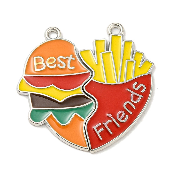 PandaHall Alloy Enamel Split Pendants, Cadmium Free & Lead Free, Platinum, Heart with Word Best Friends, Hamberger, 32x33x1.6mm, Hole: 1.8mm...
PandaHall Alloy Enamel Split Pendants, Cadmium Free & Lead Free, Platinum, Heart with Word Best Friends, Hamberger, 32x33x1.6mm, Hole: 1.8mm...
