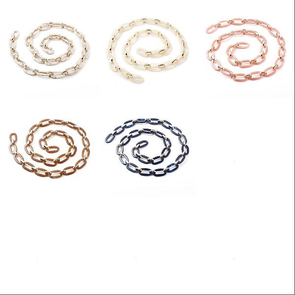 PandaHall 5 Strands 5 Colors Handmade Acrylic Cable Chains, with CCB Plastic Linking Ring, Flat Oval, Mixed Color, 36.5x21x3.5mm and..., Multicolor
PandaHall 5 Strands 5 Colors Handmade Acrylic Cable Chains, with CCB Plastic Linking Ring, Flat Oval, Mixed Color, 36.5x21x3.5mm and..., Multicolor