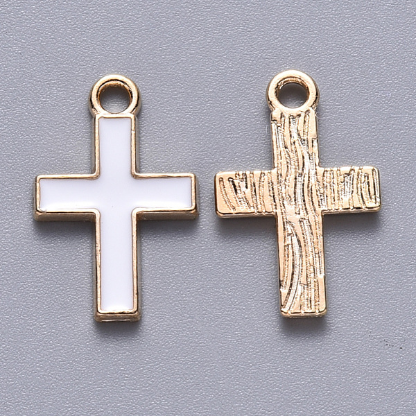 PandaHall Alloy Enamel Pendants, Cross, Light Gold, White, 16x10x1mm, Hole: 1.6mm Alloy+Enamel Cross White
PandaHall Alloy Enamel Pendants, Cross, Light Gold, White, 16x10x1mm, Hole: 1.6mm Alloy+Enamel Cross White