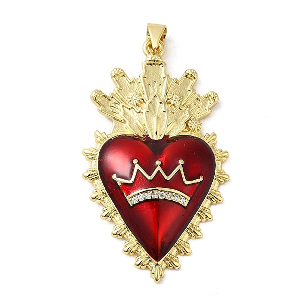 PandaHall Rack Plating Brass Micro Pave Cubic Zirconia with Epoxy Resin Pendants, Cadmium Free & Lead Free, Real 18K Gold Plated..., Red
PandaHall Rack Plating Brass Micro Pave Cubic Zirconia with Epoxy Resin Pendants, Cadmium Free & Lead Free, Real 18K Gold Plated..., Red