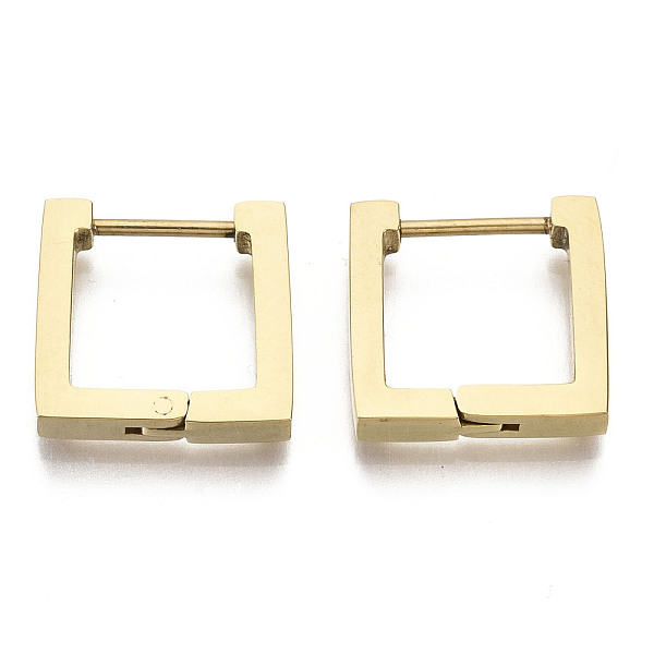 PandaHall 304 Stainless Steel Huggie Hoop Earrings, Square, Real 18K Gold Plated, 14x14x3mm, Pin: 0.8mm 304 Stainless Steel Square
PandaHall 304 Stainless Steel Huggie Hoop Earrings, Square, Real 18K Gold Plated, 14x14x3mm, Pin: 0.8mm 304 Stainless Steel Square