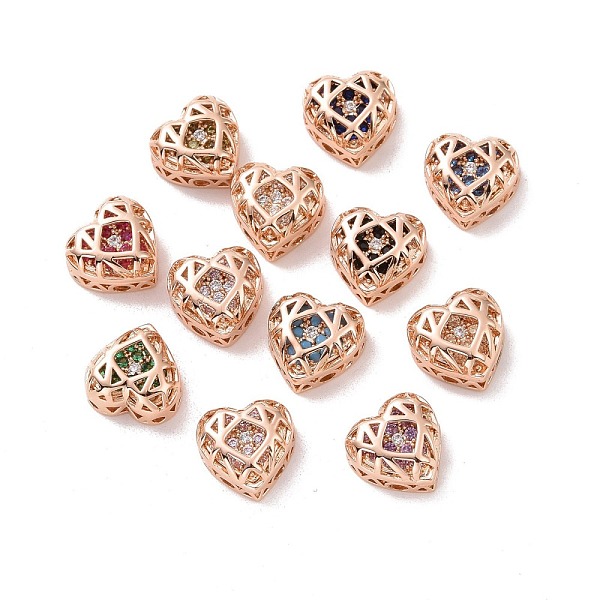 PandaHall Eco-friendly Brass Cubic Zirconia Multi-Strand Links, Nickel Free, Cadmium Free & Lead Free, Heart, Rose Gold, Mixed Color..., Multicolor
PandaHall Eco-friendly Brass Cubic Zirconia Multi-Strand Links, Nickel Free, Cadmium Free & Lead Free, Heart, Rose Gold, Mixed Color..., Multicolor