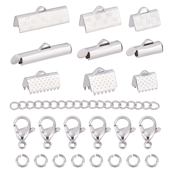 PandaHall CHGCRAFT DIY Jewelry Making Finding Kit, Including 304 Stainless Steel Slider End Caps & Ribbon Crimp Ends & End Chains & Lobster...
PandaHall CHGCRAFT DIY Jewelry Making Finding Kit, Including 304 Stainless Steel Slider End Caps & Ribbon Crimp Ends & End Chains & Lobster...
