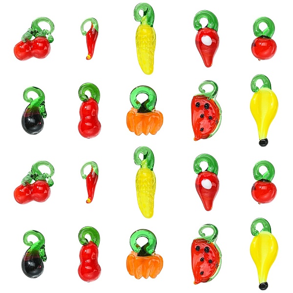 PandaHall Thanksgiving Charms Lampwork Pendants, Fruit, Mixed Color, 15x11mm, Hole: 4mm Lampwork Fruit Multicolor
PandaHall Thanksgiving Charms Lampwork Pendants, Fruit, Mixed Color, 15x11mm, Hole: 4mm Lampwork Fruit Multicolor