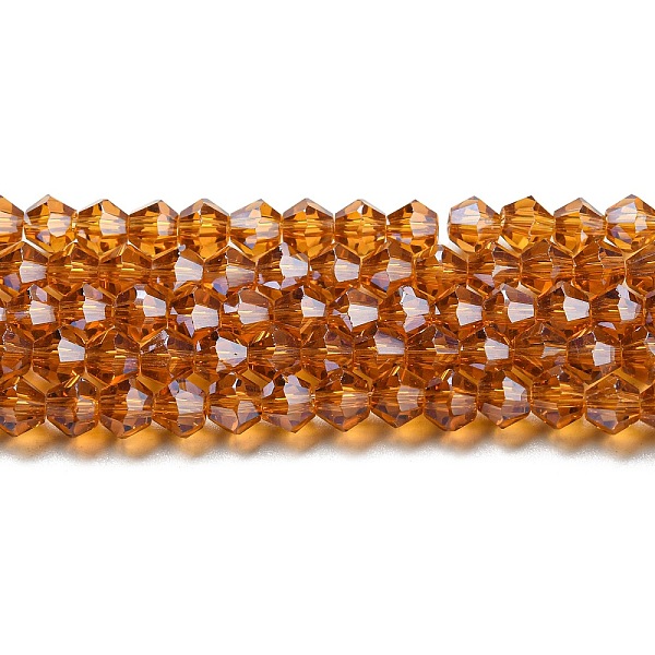 PandaHall Transparent Electroplate Glass Beads Strands, Pearl Luster Plated, Faceted, Bicone, Dark Orange, 3.5x3mm, Hole: 0.8mm, about...
PandaHall Transparent Electroplate Glass Beads Strands, Pearl Luster Plated, Faceted, Bicone, Dark Orange, 3.5x3mm, Hole: 0.8mm, about...