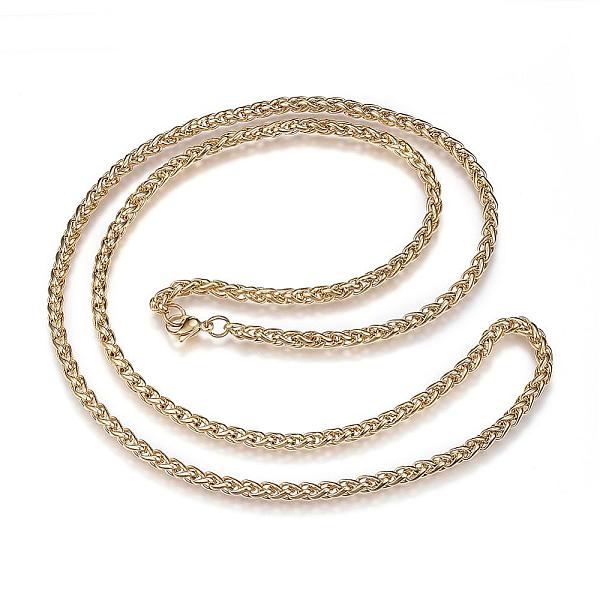PandaHall 304 Stainless Steel Wheat Chain Necklaces, with Lobster Claw Clasps, Golden, 27.6 inch(70cm), 4mm 304 Stainless Steel
PandaHall 304 Stainless Steel Wheat Chain Necklaces, with Lobster Claw Clasps, Golden, 27.6 inch(70cm), 4mm 304 Stainless Steel