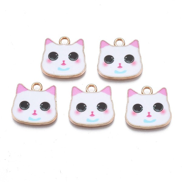 PandaHall Printed Alloy Pendants, Cadmium Free & Nickel Free & Lead Free, Light Gold, Cat Head, Hot Pink, 17x17.5x1.5mm, Hole: 2mm Alloy Cat...
PandaHall Printed Alloy Pendants, Cadmium Free & Nickel Free & Lead Free, Light Gold, Cat Head, Hot Pink, 17x17.5x1.5mm, Hole: 2mm Alloy Cat...