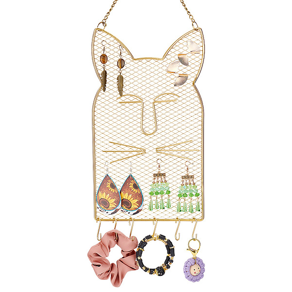 PandaHall Iron Grid Shape Wall Mount Earring Display, Hanging Jewelry Organizer, for Earrings & Necklaces & Bracelets, Cat Shapes, Golden...
PandaHall Iron Grid Shape Wall Mount Earring Display, Hanging Jewelry Organizer, for Earrings & Necklaces & Bracelets, Cat Shapes, Golden...