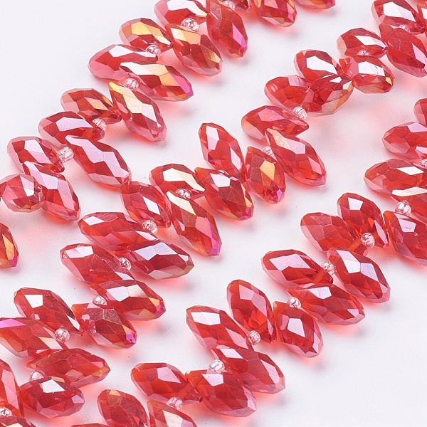 PandaHall Electroplate Glass Faceted Teardrop Beads Strands, Top Drilled Beads, AB Color Plated, Crimson, 11.5~13x6mm, Hole: 1mm, about..., Pink
PandaHall Electroplate Glass Faceted Teardrop Beads Strands, Top Drilled Beads, AB Color Plated, Crimson, 11.5~13x6mm, Hole: 1mm, about..., Pink