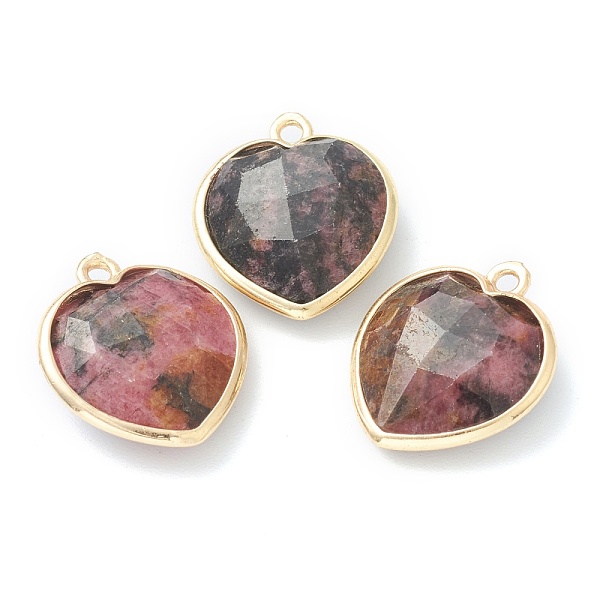 PandaHall Natural Rhodonite Pendants, with Golden Brass Edge, Faceted, Heart, 19x16.5x6~6.5mm, Hole: 1.6mm Rhodonite Heart
PandaHall Natural Rhodonite Pendants, with Golden Brass Edge, Faceted, Heart, 19x16.5x6~6.5mm, Hole: 1.6mm Rhodonite Heart