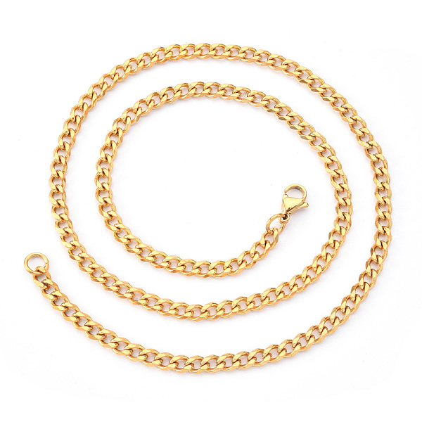 PandaHall Men's Vacuum Plating 201 Stainless Steel Cuban Chain Necklace, with Lobster Claw Clasp and Jump Rings, Golden, Link: 7x5x1.2mm...
PandaHall Men's Vacuum Plating 201 Stainless Steel Cuban Chain Necklace, with Lobster Claw Clasp and Jump Rings, Golden, Link: 7x5x1.2mm...