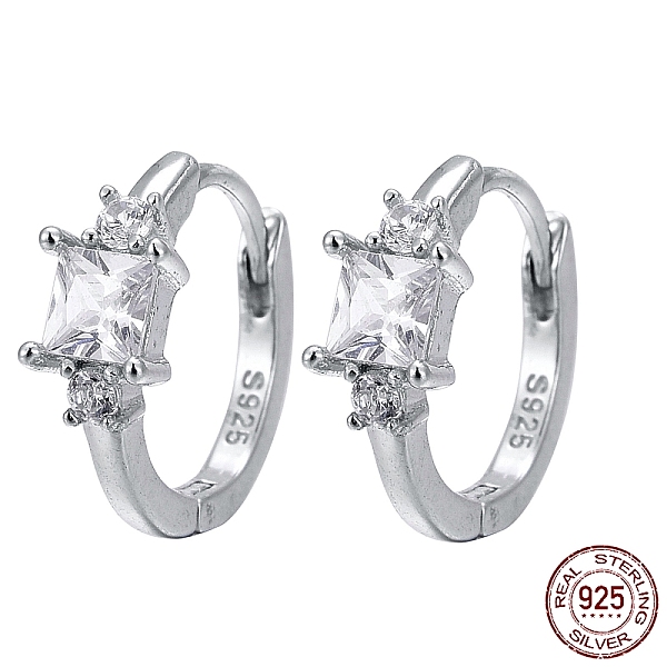 PandaHall Rhodium Plated 925 Sterling Silver Hoop Earring, with with 925 Stamp, Rectangle, Platinum, 12x4mm, Pin: 0.6mm Sterling Silver..., Clear
PandaHall Rhodium Plated 925 Sterling Silver Hoop Earring, with with 925 Stamp, Rectangle, Platinum, 12x4mm, Pin: 0.6mm Sterling Silver..., Clear