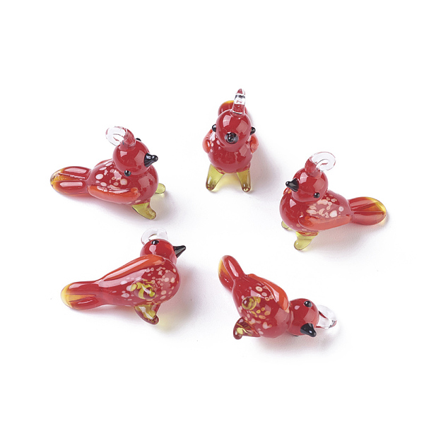 PandaHall Handmade Lampwork Pendants, Bird, Red, 27~29x12~13x24~27mm, Hole: 2~4mm Lampwork Bird Red
PandaHall Handmade Lampwork Pendants, Bird, Red, 27~29x12~13x24~27mm, Hole: 2~4mm Lampwork Bird Red