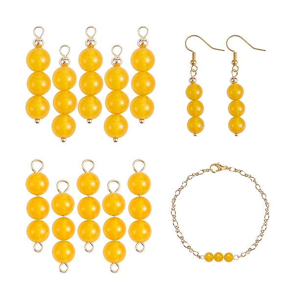 PandaHall 10Pcs Triple Natural Malaysia Jade Round Beaded Connector Charms, with Golden 304 Stainless Steel Ball Head Pins & Iron Eye Pin &...
PandaHall 10Pcs Triple Natural Malaysia Jade Round Beaded Connector Charms, with Golden 304 Stainless Steel Ball Head Pins & Iron Eye Pin &...
