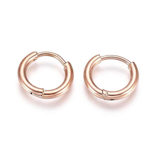 PandaHall 304 Stainless Steel Huggie Hoop Earrings, with 316 Surgical Stainless Steel Pin, Ion Plating(IP), Ring, Rose Gold, 12x2mm, 12...
PandaHall 304 Stainless Steel Huggie Hoop Earrings, with 316 Surgical Stainless Steel Pin, Ion Plating(IP), Ring, Rose Gold, 12x2mm, 12...