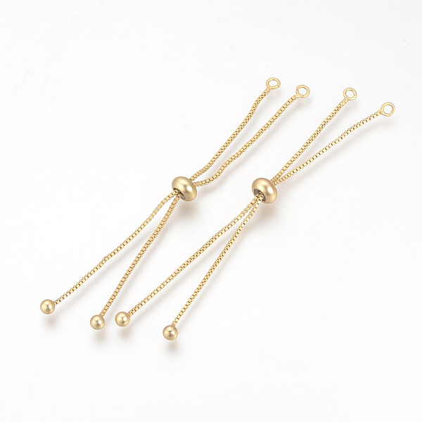 PandaHall Brass Box Chain Slider Bracelet Making, Golden, 3.54 inch(90mm), 1mm, Hole: 2mm Brass
PandaHall Brass Box Chain Slider Bracelet Making, Golden, 3.54 inch(90mm), 1mm, Hole: 2mm Brass