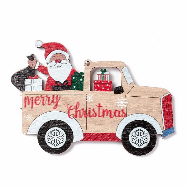 PandaHall Christmas Spray Painted Wood Big Pendants, Car with Santa Claus, Colorful, 78.5x116x2.5mm, Hole: 3mm Wood Vehicle Multicolor
PandaHall Christmas Spray Painted Wood Big Pendants, Car with Santa Claus, Colorful, 78.5x116x2.5mm, Hole: 3mm Wood Vehicle Multicolor