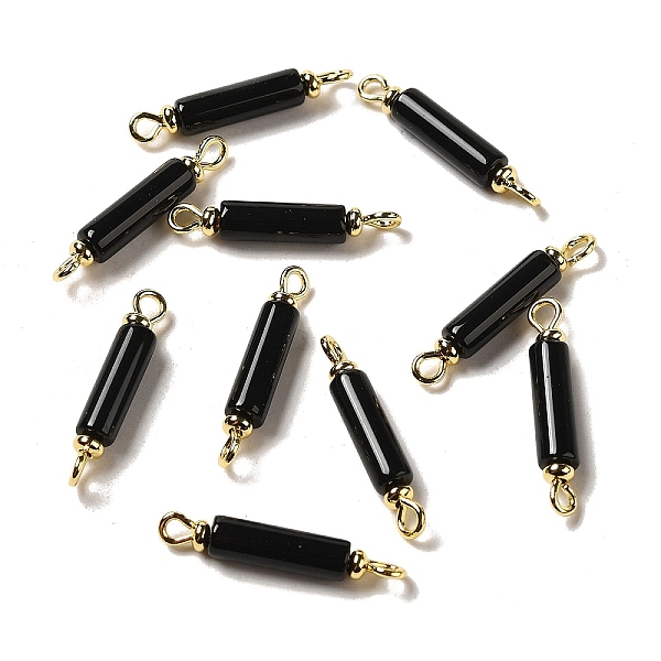 PandaHall Natural Black Onyx(Dyed & Heated) Connector Charms, Column Links with Real 18K Gold Plated Brass Double Loops, 24x4mm, Hole: 1.5mm...
PandaHall Natural Black Onyx(Dyed & Heated) Connector Charms, Column Links with Real 18K Gold Plated Brass Double Loops, 24x4mm, Hole: 1.5mm...