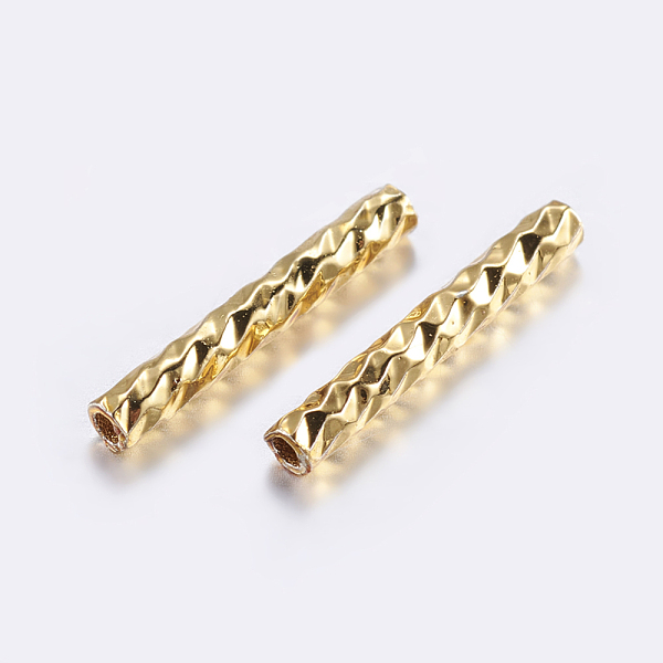 PandaHall Brass Tube Beads, Tube, Faceted, Golden, 10x1.5mm, Hole: 0.8mm Brass Tube
PandaHall Brass Tube Beads, Tube, Faceted, Golden, 10x1.5mm, Hole: 0.8mm Brass Tube