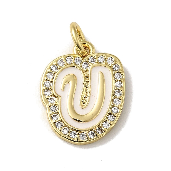 PandaHall Brass Micro Pave Cubic Zirconia Pendants, with Jump Rings, Real 18K Gold Plated, Letter U, 18x14x2mm, Hole: 3.8mm Brass+Cubic..., Clear
PandaHall Brass Micro Pave Cubic Zirconia Pendants, with Jump Rings, Real 18K Gold Plated, Letter U, 18x14x2mm, Hole: 3.8mm Brass+Cubic..., Clear