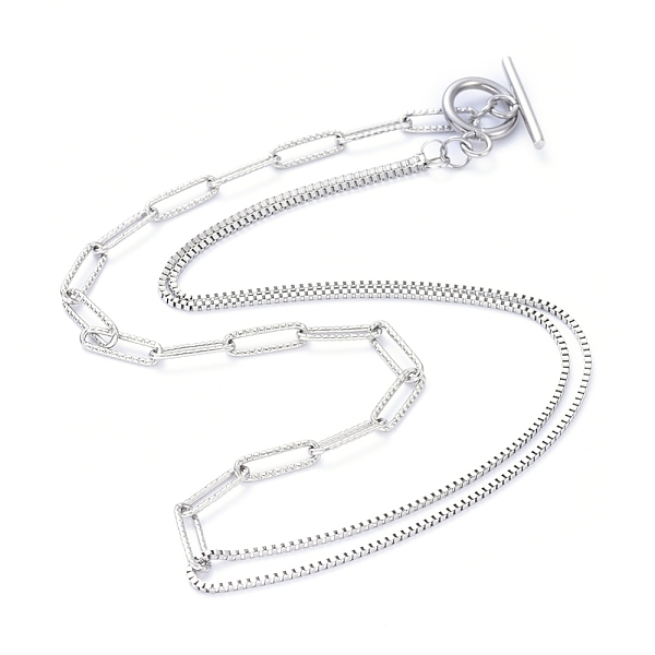 PandaHall 304 Stainless Steel Chain Necklaces, with Toggle Clasps, Stainless Steel Color, 15.9 inch(40.5cm) 304 Stainless Steel
PandaHall 304 Stainless Steel Chain Necklaces, with Toggle Clasps, Stainless Steel Color, 15.9 inch(40.5cm) 304 Stainless Steel