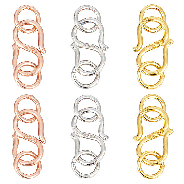PandaHall GOMAKERER 6Pcs 3 Colors 925 Sterling Silver S-Hook Clasps, Connector Components for Jewelry Making, with 925 Stamp, Mixed Color...
PandaHall GOMAKERER 6Pcs 3 Colors 925 Sterling Silver S-Hook Clasps, Connector Components for Jewelry Making, with 925 Stamp, Mixed Color...