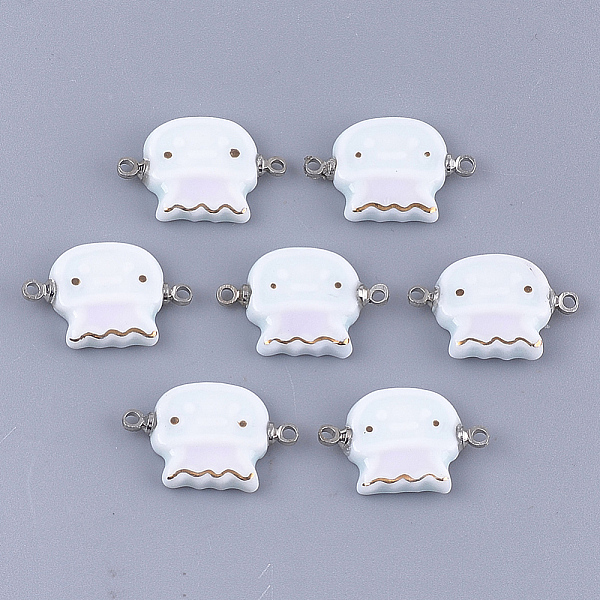 PandaHall Handmade Porcelain Links connectors, Bright Glazed Porcelain, with Brass Findings, Jellyfish, Platinum, Colorful, 21x13x3.5mm...
PandaHall Handmade Porcelain Links connectors, Bright Glazed Porcelain, with Brass Findings, Jellyfish, Platinum, Colorful, 21x13x3.5mm...