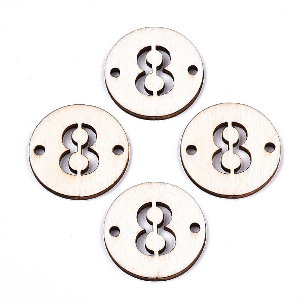 PandaHall Unfinished Natural Poplar Wood Links Connectors, Laser Cut, Flat Round with Number, Num.8, 29.5x2.5mm, Hole: 2.5mm Wood Number
PandaHall Unfinished Natural Poplar Wood Links Connectors, Laser Cut, Flat Round with Number, Num.8, 29.5x2.5mm, Hole: 2.5mm Wood Number