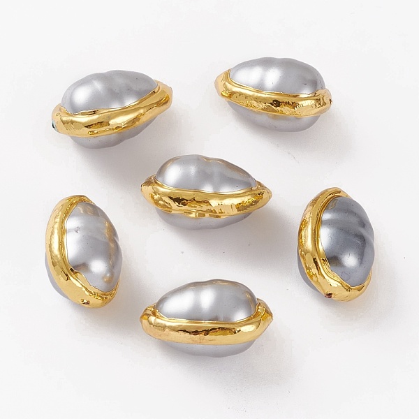 PandaHall Natural Shell Beads, with Golden Brass Edge, Dyed, Teardrop, 25~26x18~18.5x15~15.5mm, Hole: 0.8mm Freshwater Shell Teardrop Gray
PandaHall Natural Shell Beads, with Golden Brass Edge, Dyed, Teardrop, 25~26x18~18.5x15~15.5mm, Hole: 0.8mm Freshwater Shell Teardrop Gray