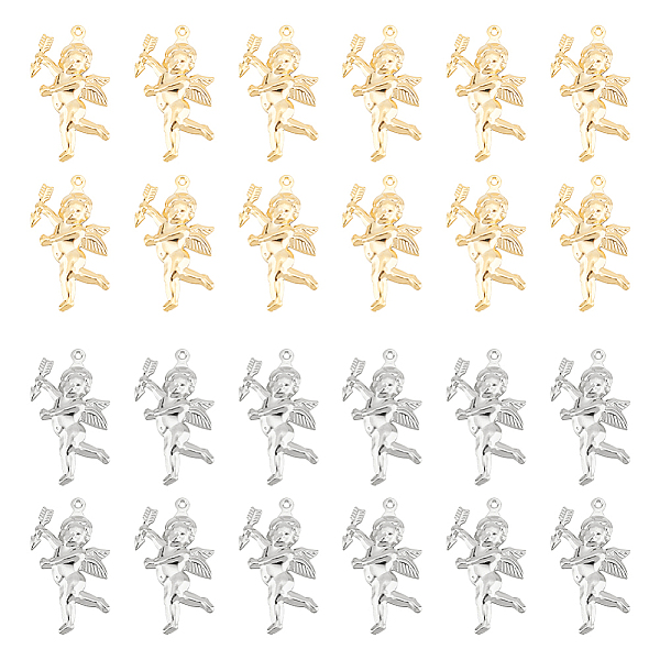 PandaHall Unicraftale 32Pcs 2 Colors Valentine's Day 304 Stainless Steel Pendants, Cupid/Cherub, Mixed Color, 26x15.3x5mm, Hole: 1mm...
PandaHall Unicraftale 32Pcs 2 Colors Valentine's Day 304 Stainless Steel Pendants, Cupid/Cherub, Mixed Color, 26x15.3x5mm, Hole: 1mm...